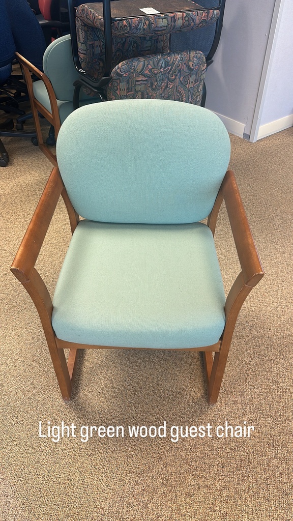 Light Green Wood Guest Chair