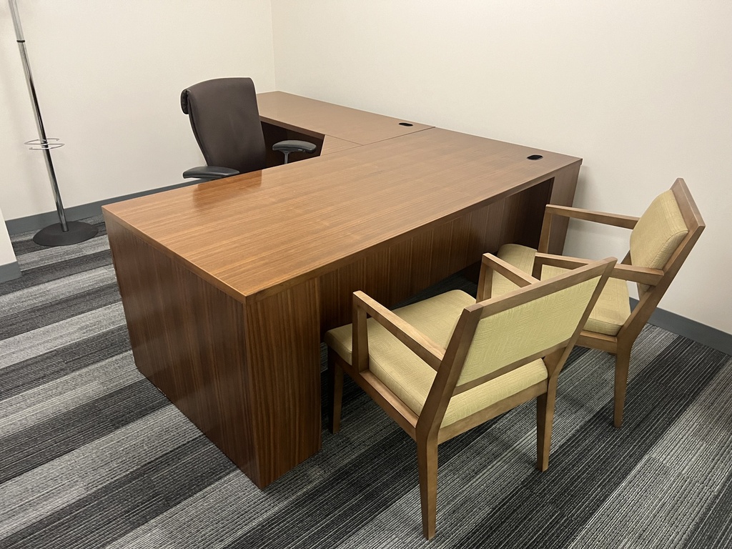 AllSteel L-Shaped Wood Desk