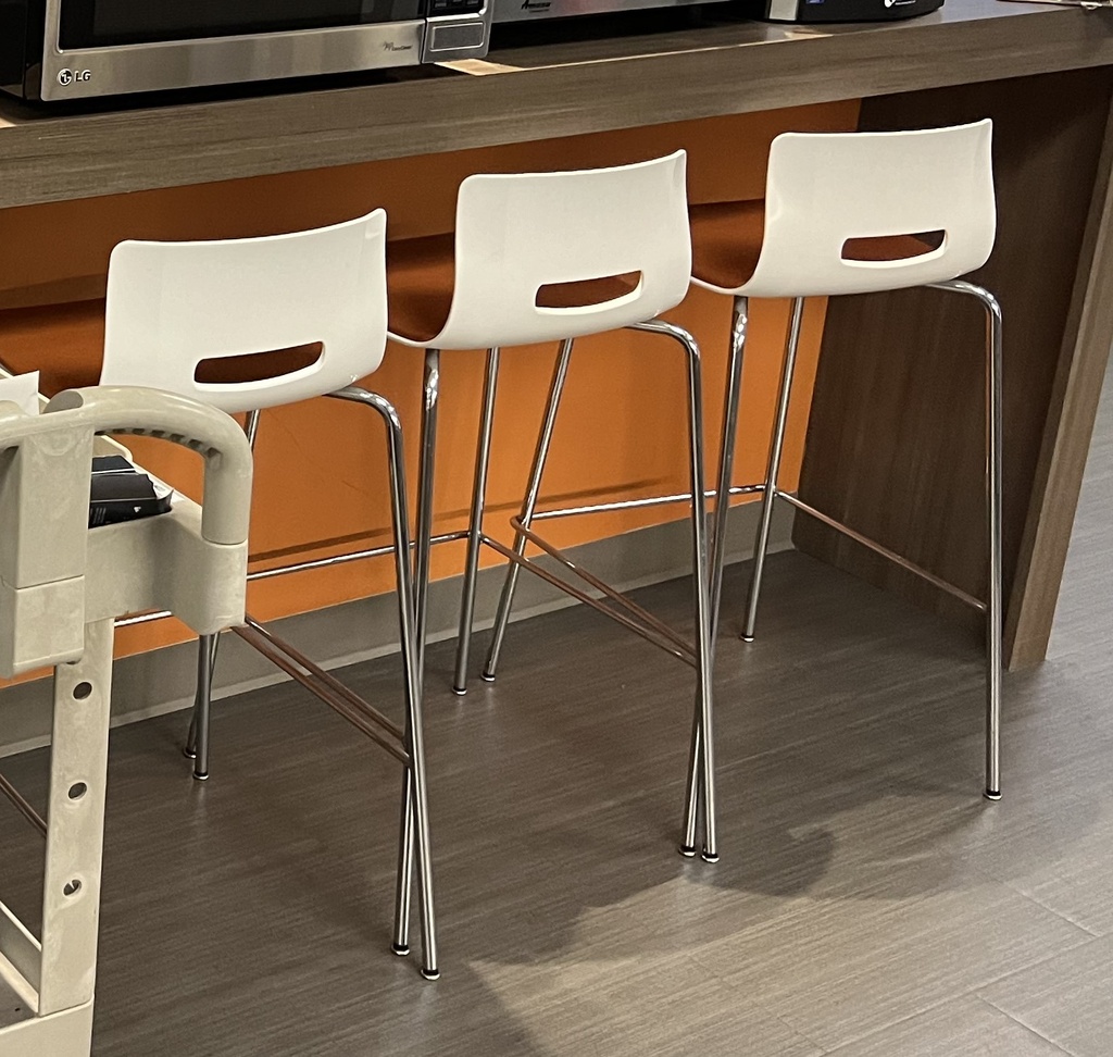 Steelcase White Bar Stool