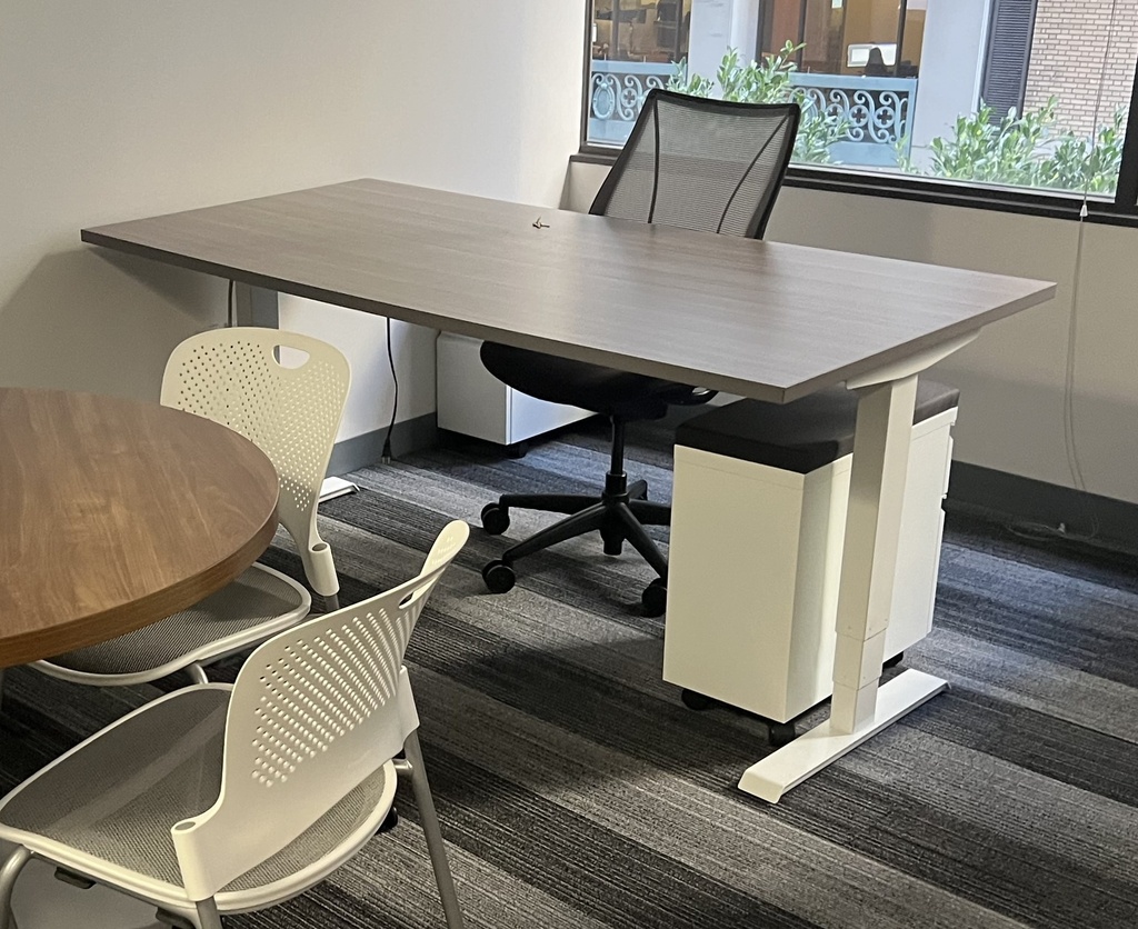 Brown Sit-Stand Desk