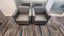 Grey Leather Lounge Chairs