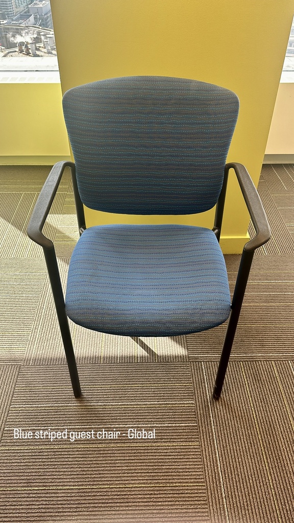 Blue striped guest chair