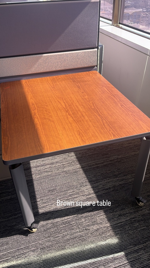Brown Square Table