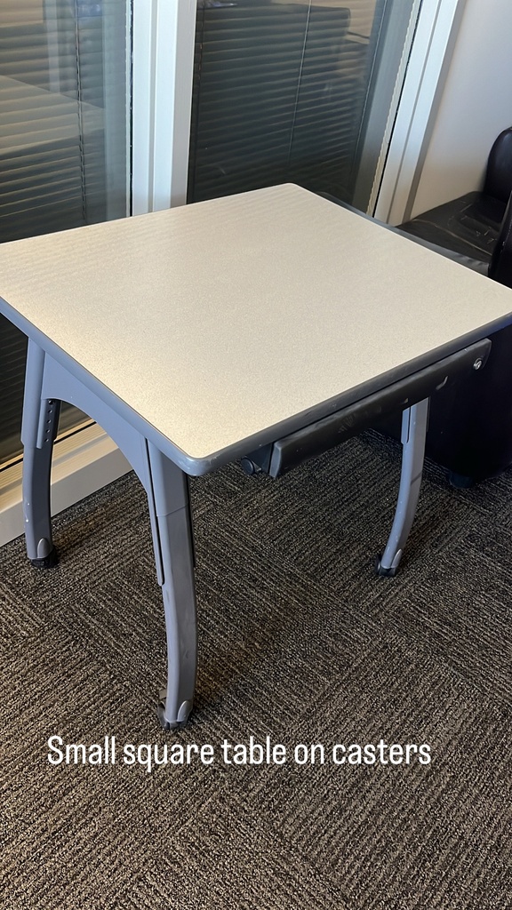 Small Square Table on Casters