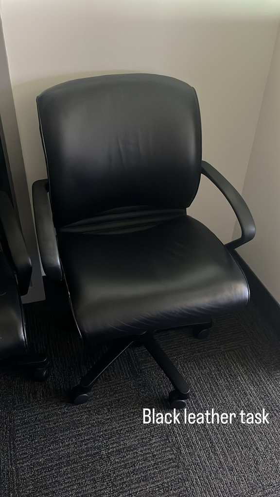 Black Leather Task Chair