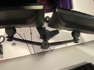 Dual monitor arm