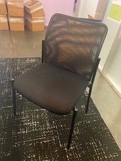 Black stackable chair