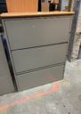 File cabinet 3-high (wood top)
