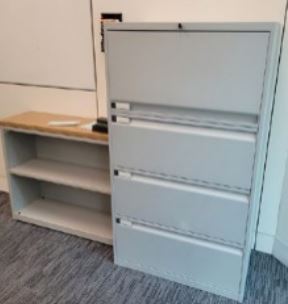 Teknion 2-shelf bookcase, 12" D x 36" W