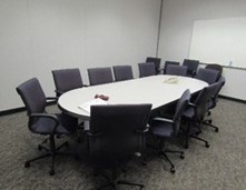 Plam Conference Table with 2 Drum Bases