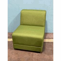 8201 - LIME GREEN Mabru Lounge Chair w/ Plastic Glides (25Wx32Dx28Hx16.50SH)
