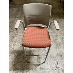 Strive Four-Leg Cantilever Arm Cafe Stool,Uph Seat. 19x18x45