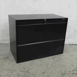 Lateral File, 19.25Dx36Wx27.14H, 2 Fixed Drawers