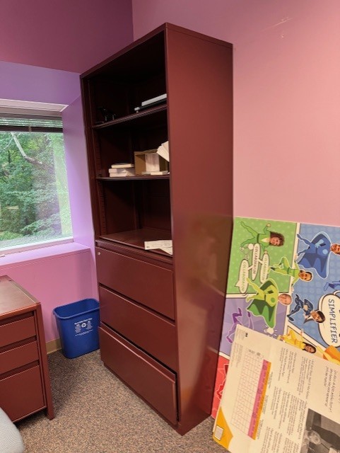 Metal Rack with 3 lateral files + 3 Shelves