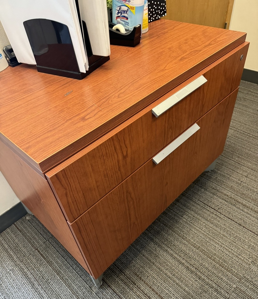 Wooden 2-High Filing Cabinet