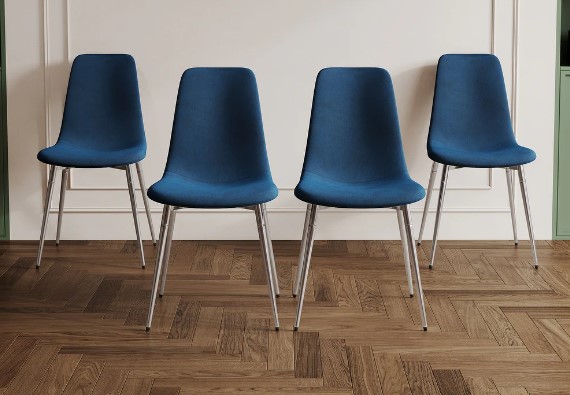 111 -  Navy Dining Chair (19.50Dx15.50Wx34H) (photo representation)