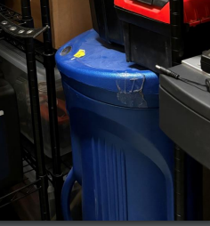 BLUE RECYCLING BINS 