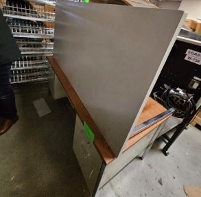 Grey Desk with Tan Top