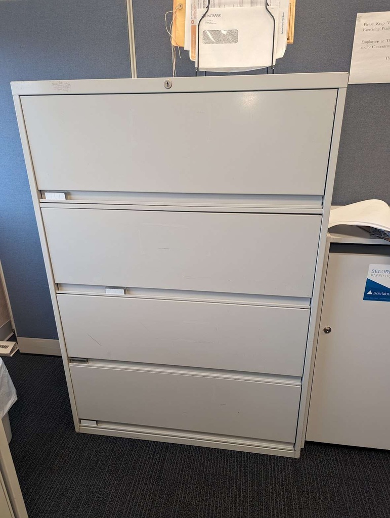 STEELCASE LATERAL FILES 36"W, 4 DRAWER FILES