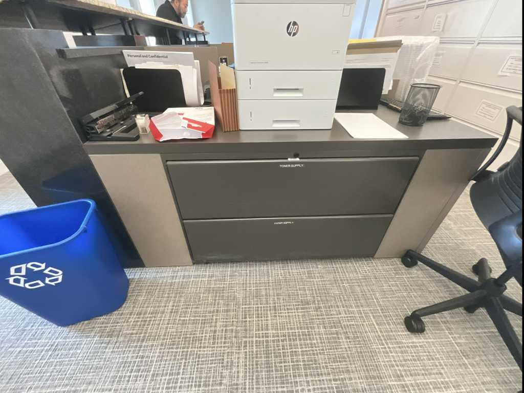 Lateral Cabinet, 2-Drawer, Dark Grey (Built-In)