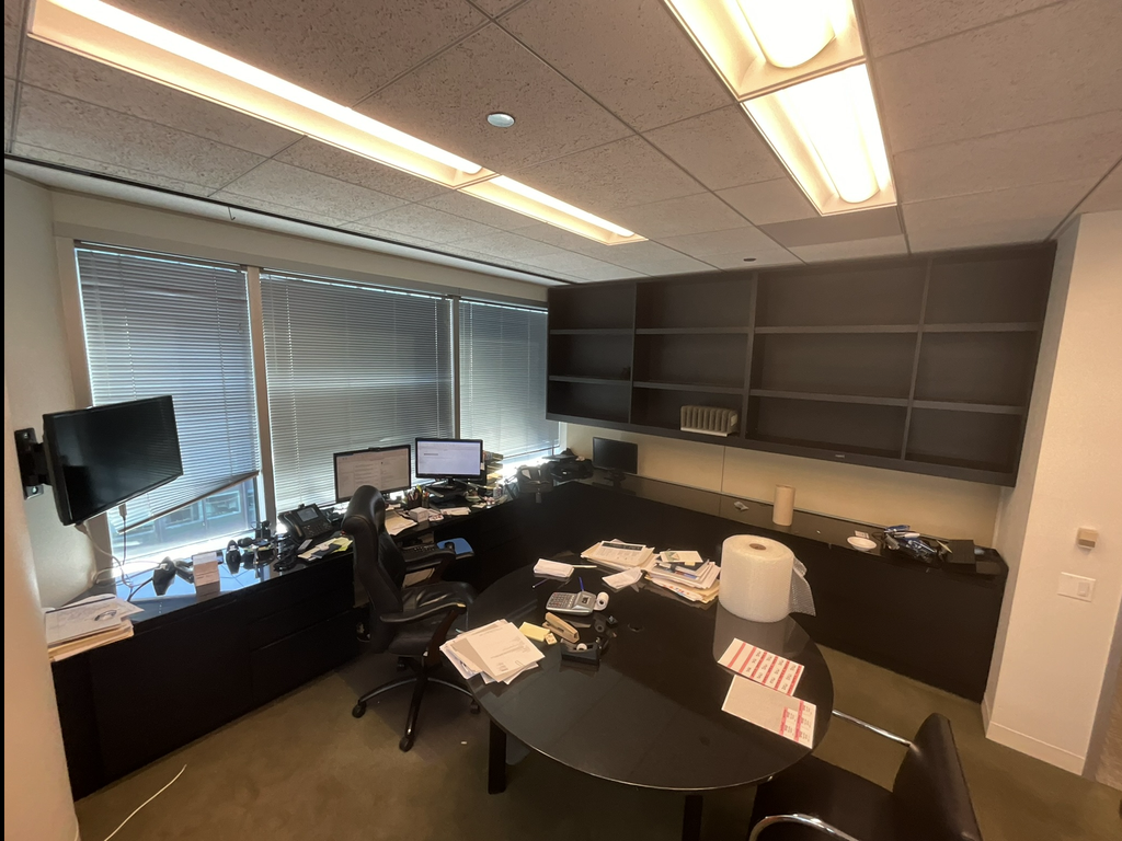 Private Office Suite, Black w/Marble Top Surfaces