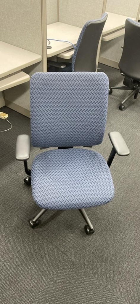 Task Chair - Patterned Blue