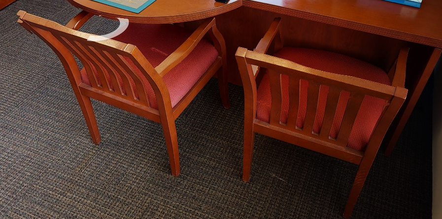 Red Wooden Guest Chair (wood back)