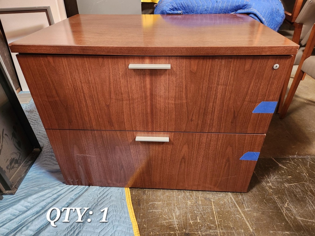 Two Drawer Wood Cabinet