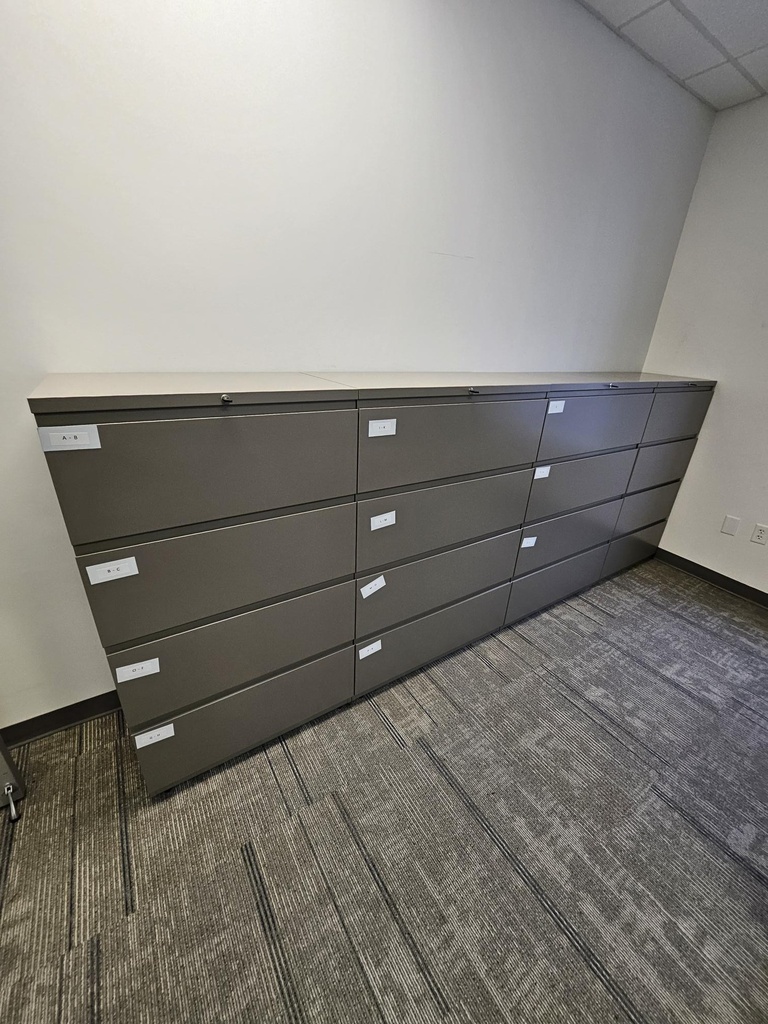 4-Drawer Haworth Lateral File Cabinet