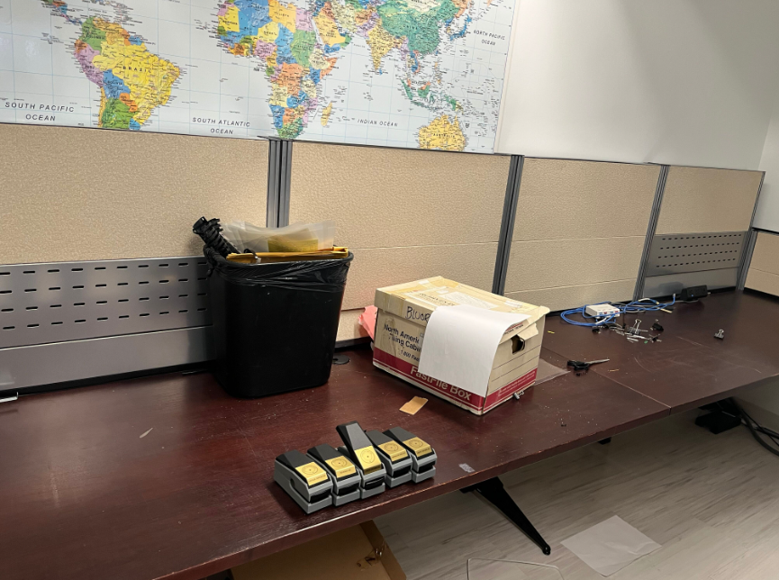 Wood Desk with 2 pedestal