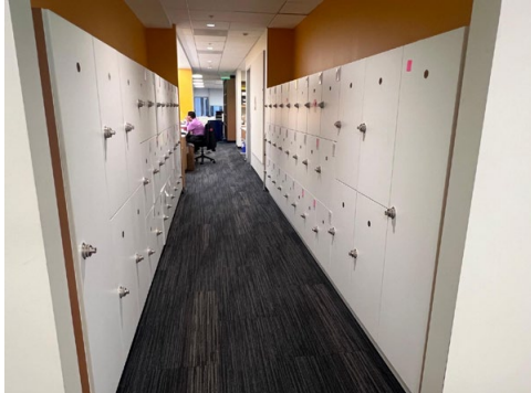 Column Of Lockers (mix of 1, 2, 3 doors)