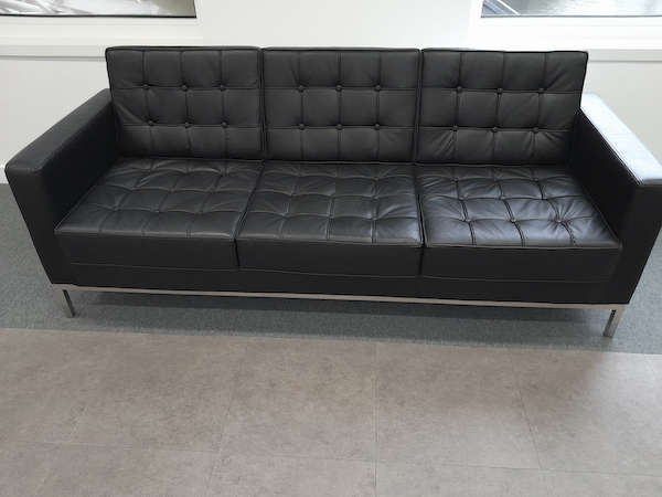Black 3-seater sofa