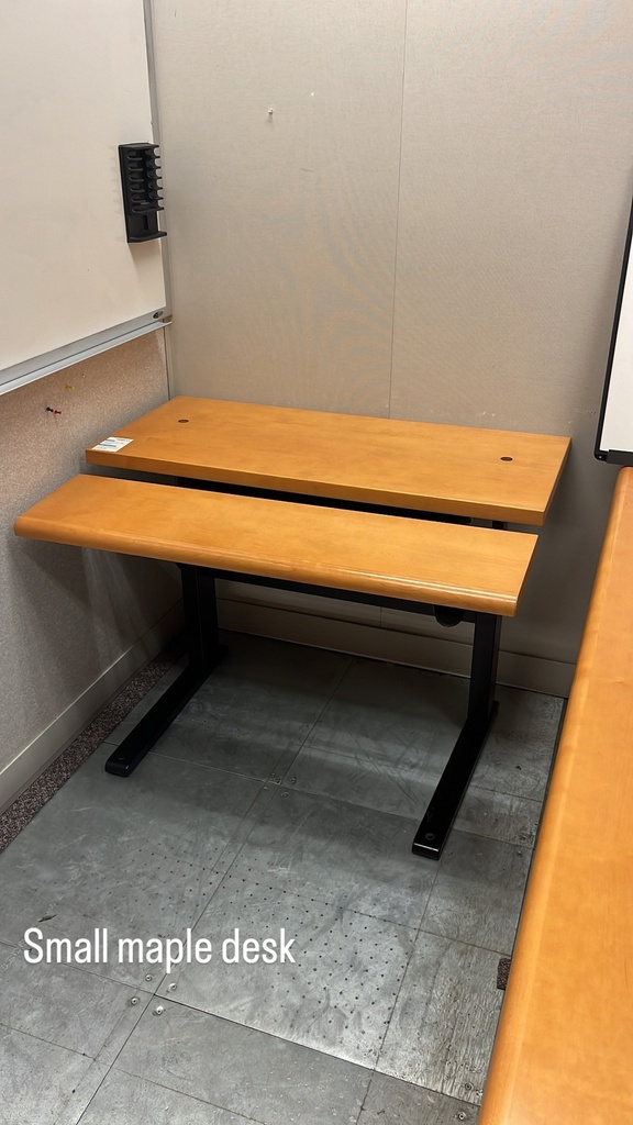 Small Maple Adjustable Desk