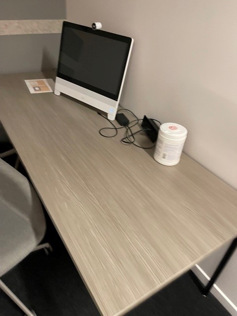 Grey Ash Table with Black Legs 78x30