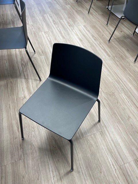 Metal Black Armles Chair 