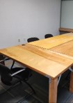 straight wood table 