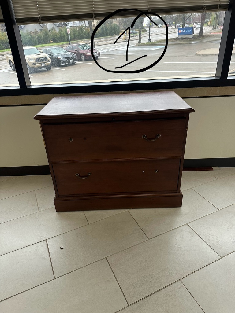 2 Drawer Wood Cabinet