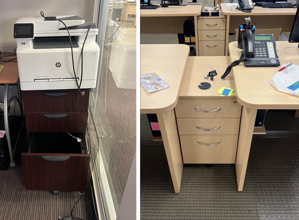 Vertical filing/pedestal storage