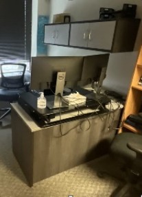 L-Shaped Grey Desk