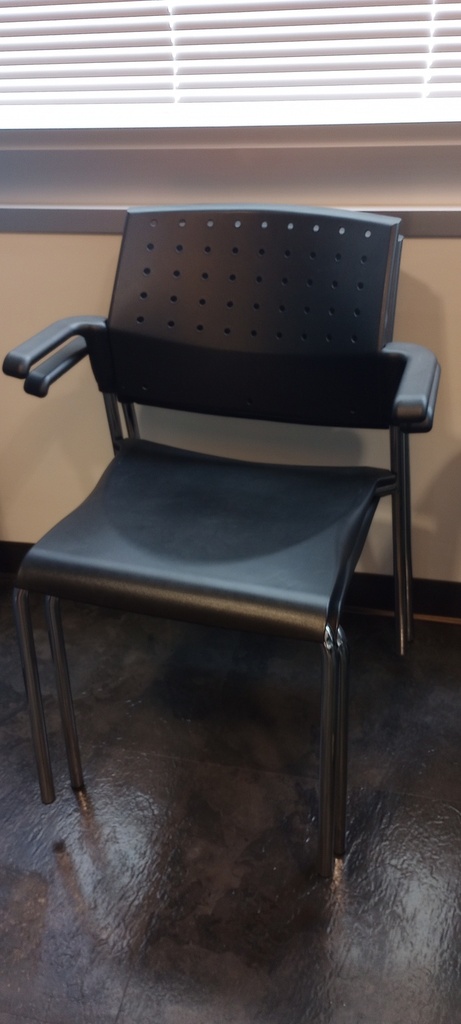 plastic/metal stacking chairs