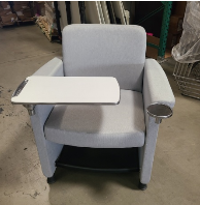 TEKNION BELIZE UPHOLSTERED/GLIDING LOUNGE CHAIR W/ CUPHOLDER