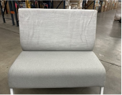 TEKNION ZONES BENCH - LOW BACK/GREY/WHITE LEGS