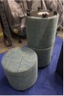 TEKNION OTTOMAN ROUND/GREY