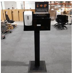 Bowman Cover Your Cough Compliance Kit w/ Automatic Soap/Sanitizer Dispenser (22Wx60Hx17D)