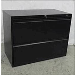 Lateral File, 19.25Dx36Wx27.14H, 2 Fixed Drawers