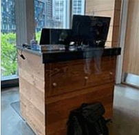  Mounted Plexi Shield for Millwork Podiums (48Hx32W)