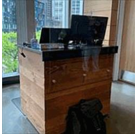 Mounted Plexi Shield for Millwork Podiums (48Hx32W)