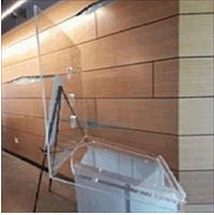 Plexi Shield for Acrylic Podiums w/ Temperature Holes (30Hx32WxD18)