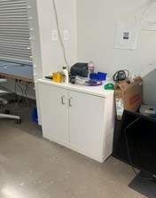 Print Credenza, white two door