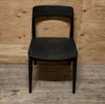 Mahogany Wood Chair, Curved Back